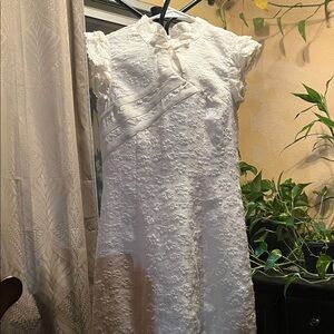 Elegant White Lace Kids Formal Dress